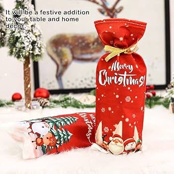Gift / Wine bottle cover/ Christmas Gift bag