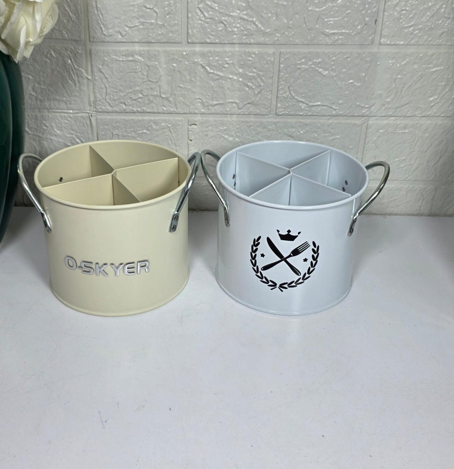 Partitioned Alloy Cutlery holder