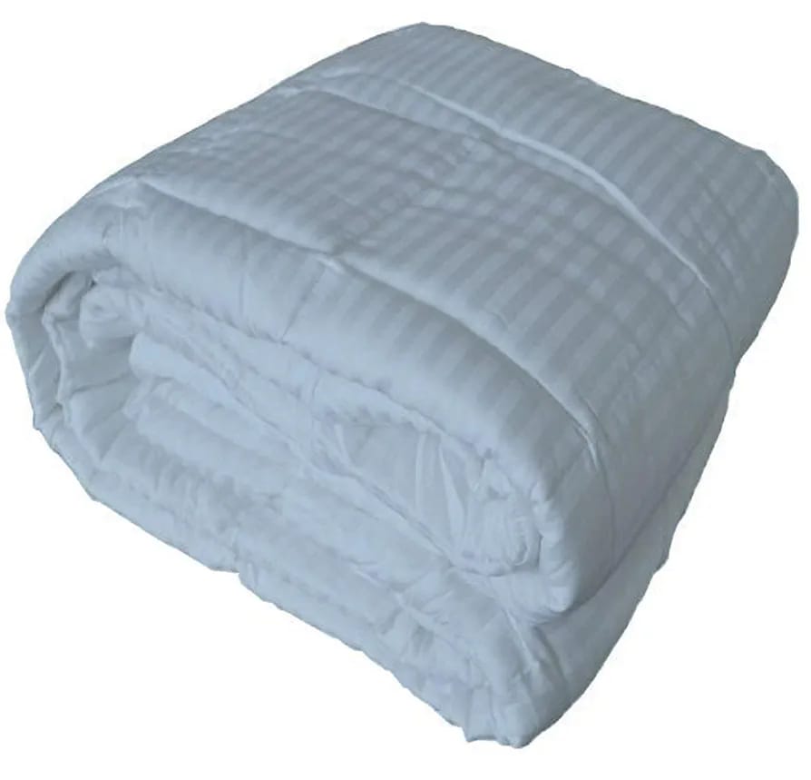4 pc set , Cotton striped binded  duvet, one bedsheet and two pillowcases