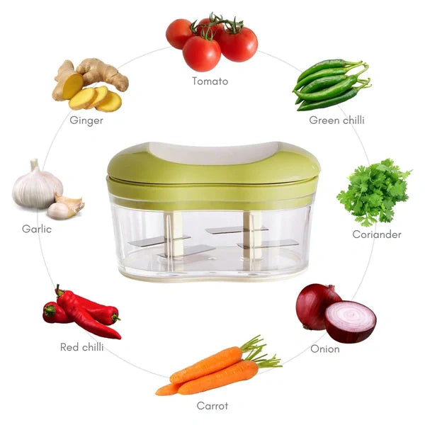 Manual hand-push food chopper