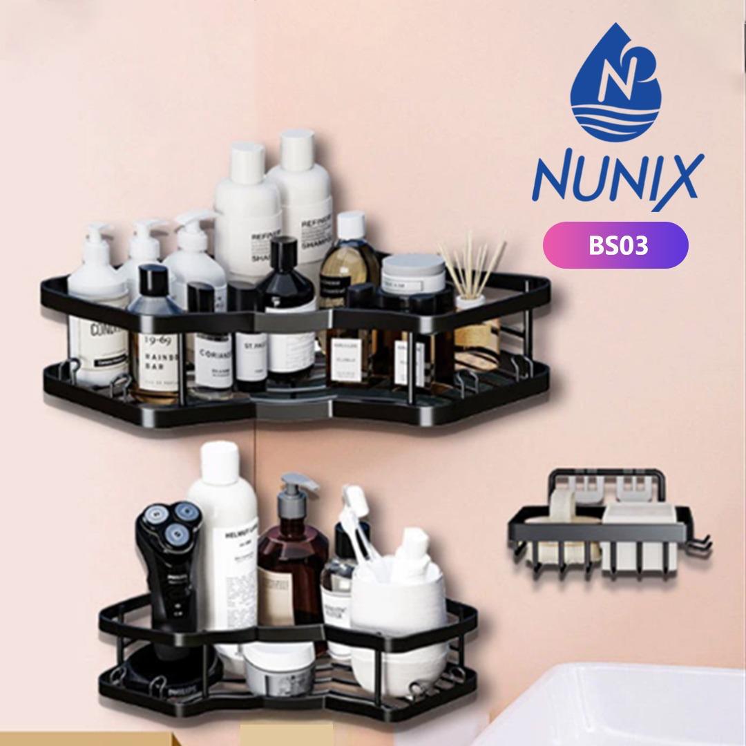 3-in-1 corner metallic organizer shelf set