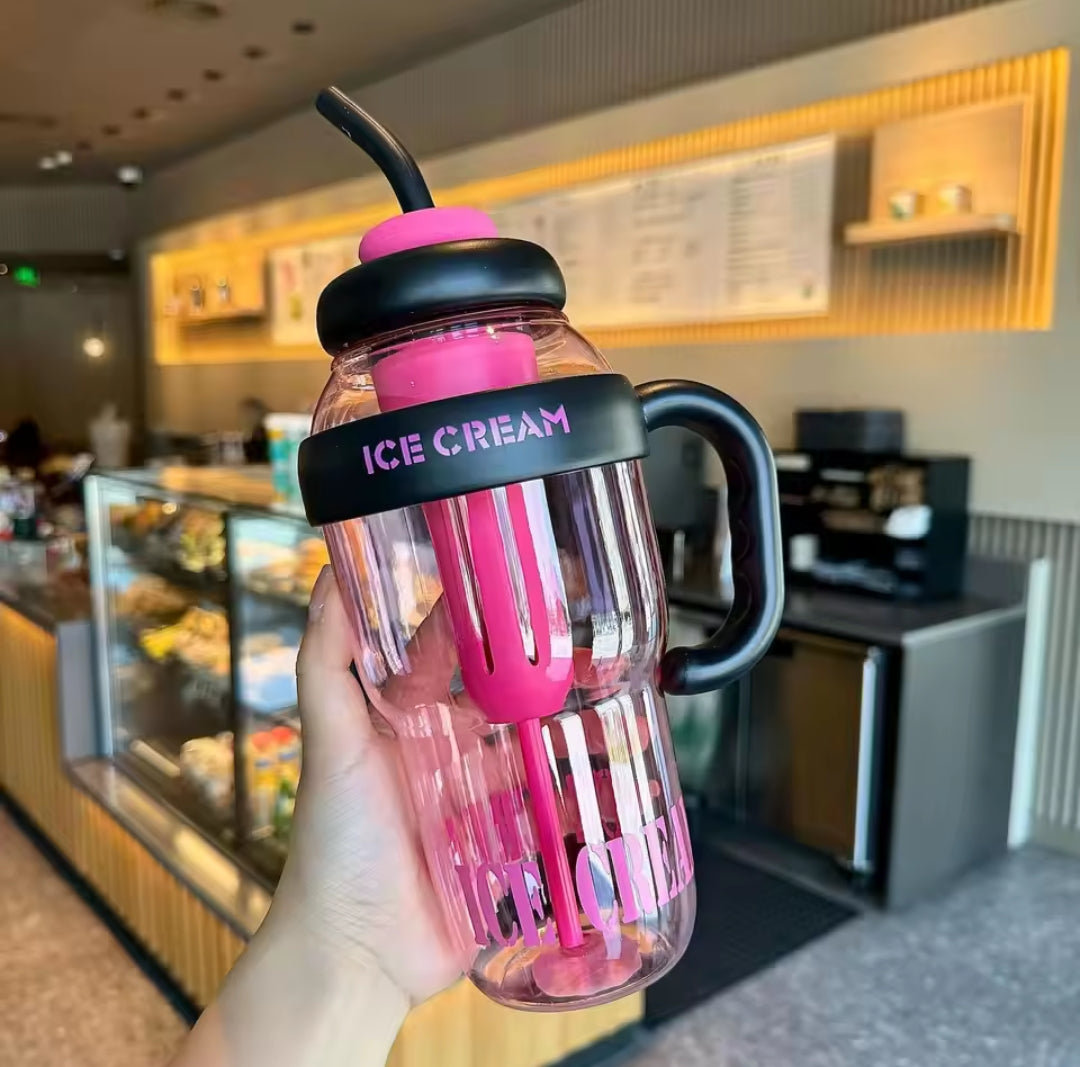 Large capacity cute portable water bottle with infuser