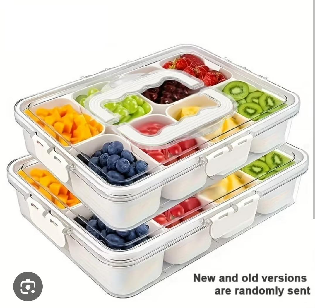 10-compartment clear fridge box