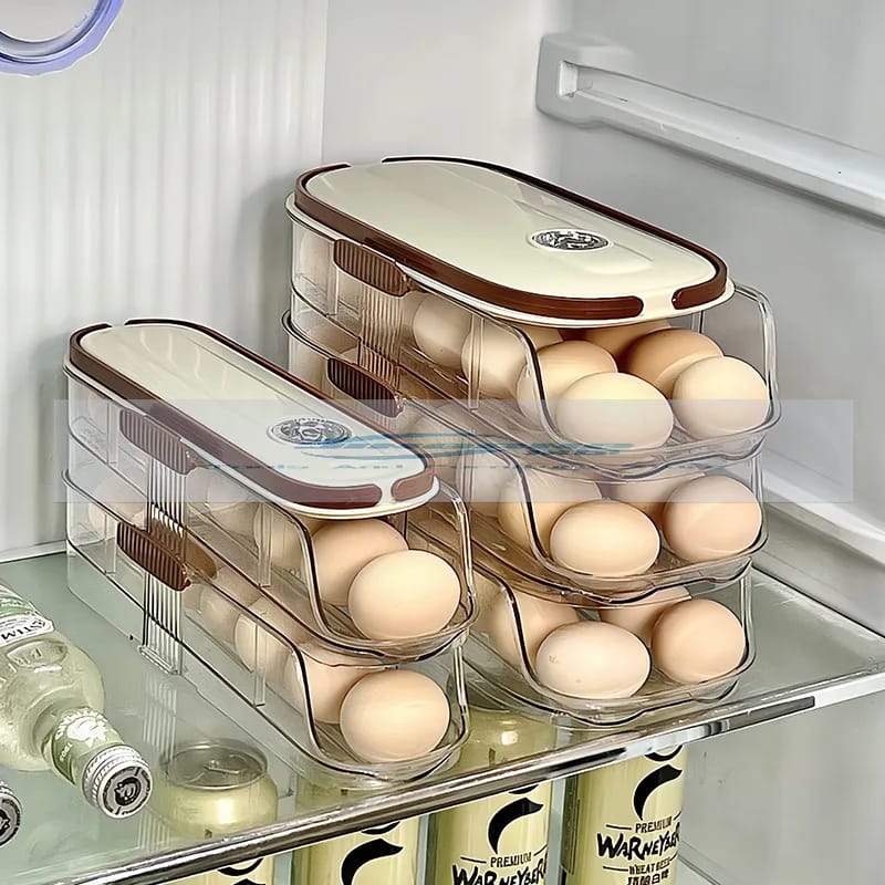 Acrylic Stackable Automatic sliding/rolling Egg Storage box/Egg Tray*