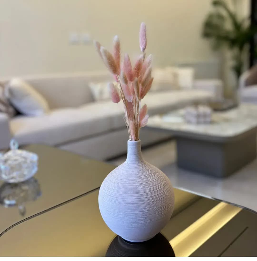 Minimalist In Style Modern Nordic Home Decoration Round Shape Porcelain Flower Vase
