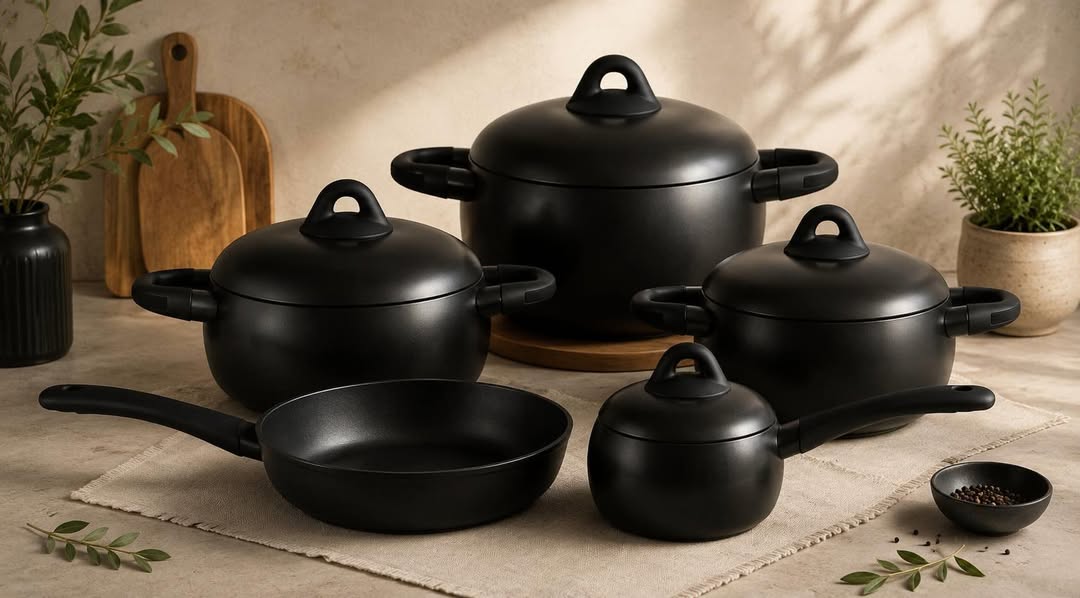 9pcs Forged Aluminium Ceramic Cookware set.