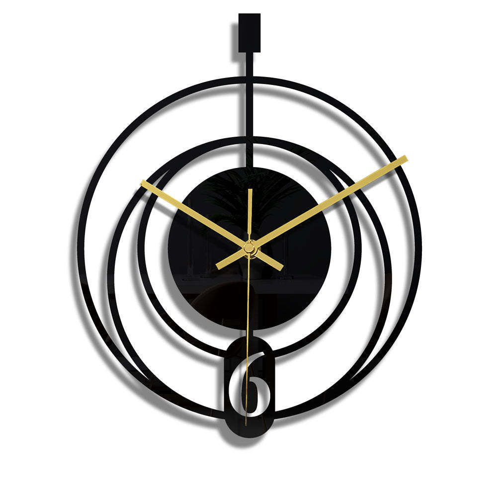 Fashion wall decor Wall Clock 3D Dimensional Black Acrylic Round Digital Wall Clock For Home Decoration Wall Clock