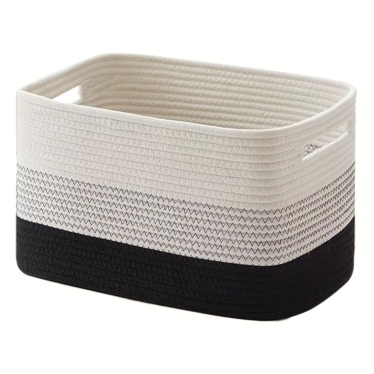 Large capacity cotton rope Non woven basket with handle