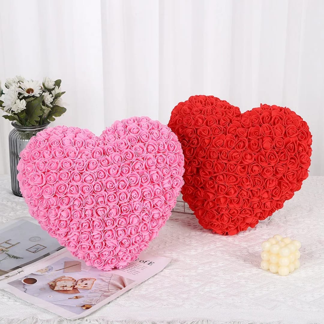 25cm Heart Roses Artificial Flowers  Decoration Gifts Romantic Artificial Rose