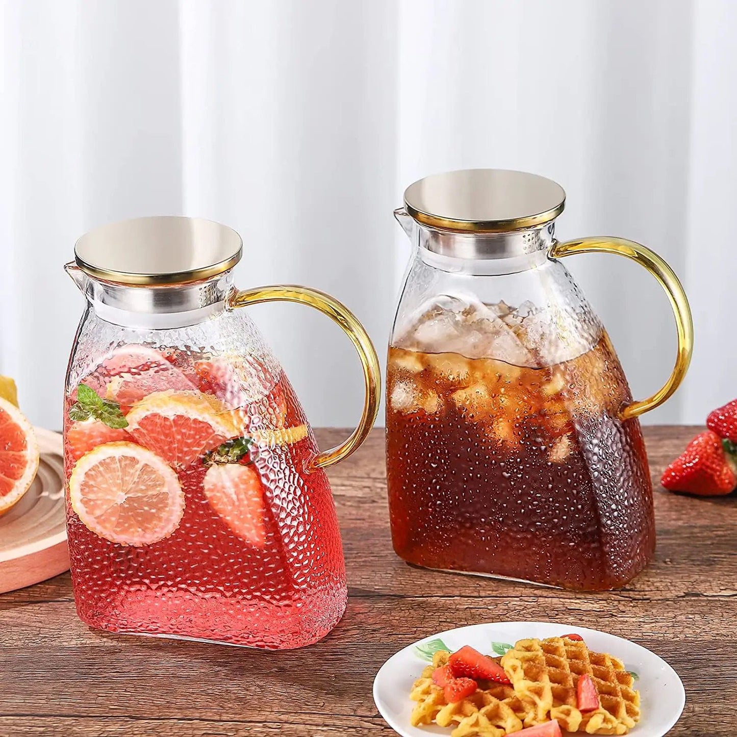 Luxury borosilicate pot/kettle with stainless steel lid