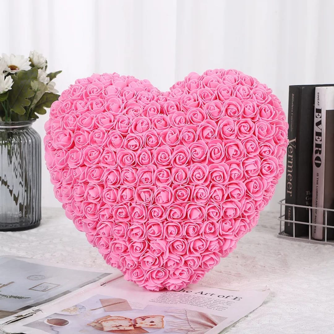 25cm Heart Roses Artificial Flowers  Decoration Gifts Romantic Artificial Rose
