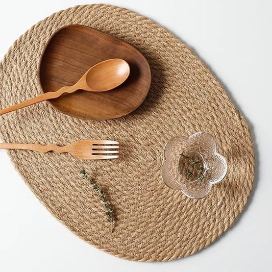 Woven Placemats Table Oval Shape Place Mat