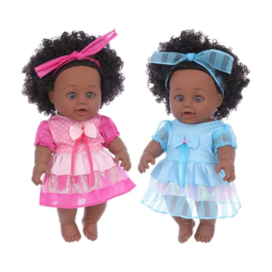 20 cm African Black girl dolls Toys with natural hair and natural Curved legs