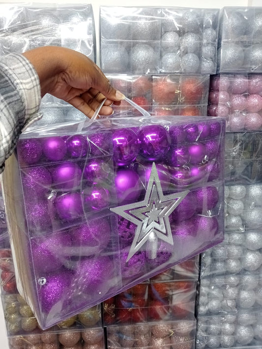 101 Pcs Christmas tree decor balls Set