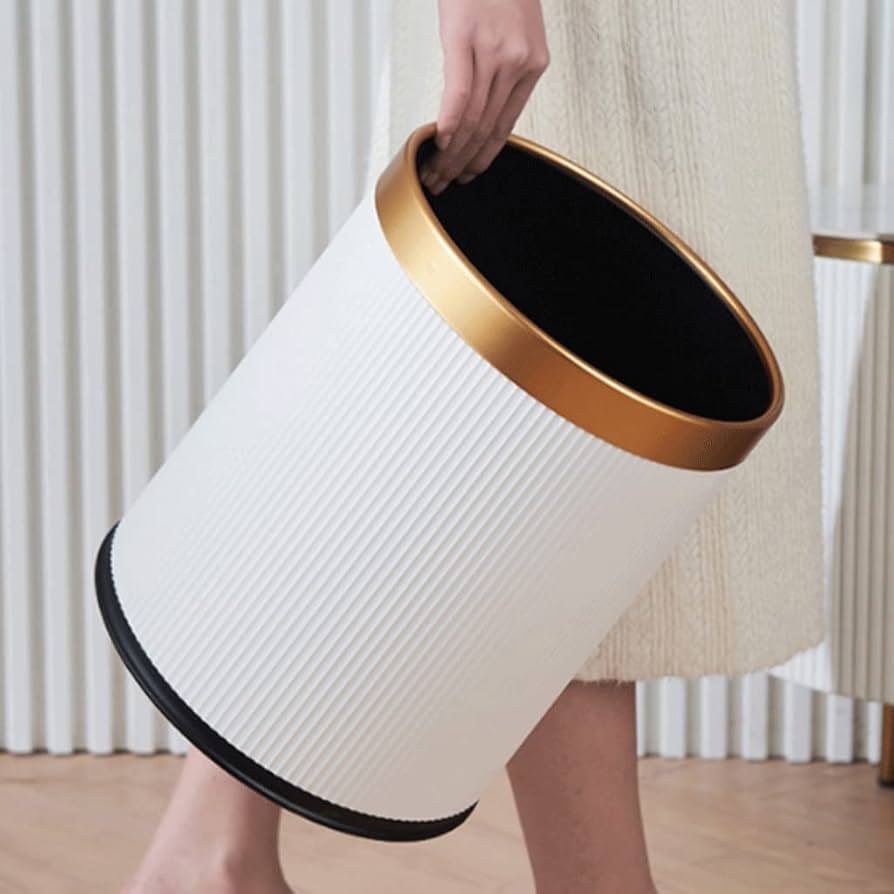 12L Cylindrical Exquisite Plastic Trash Can/ Dustbin