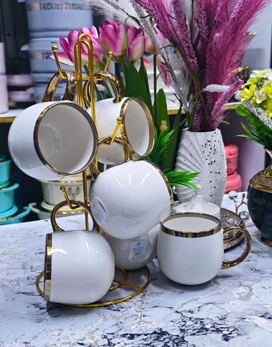 Gold rimmed cups