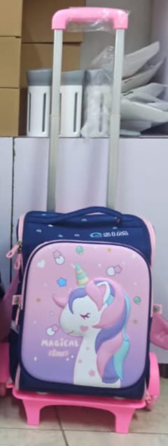 Cartoon themed Rolling Trolley school bag