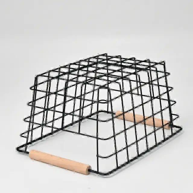 Metal Wire Storage Basket With Handle Wrought Iron Art Fruit Vegetable Snacks Holder Bathroom Kitchen Sundries Container
