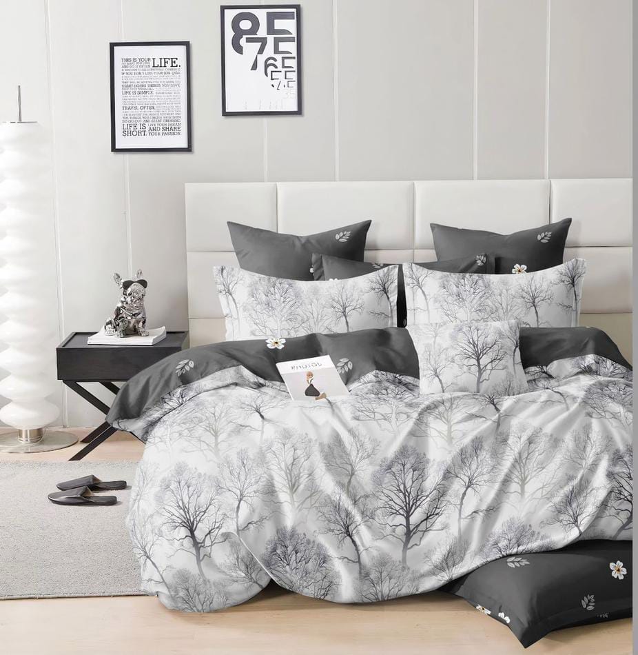 Binded duvet, one bedsheet and two pillowcase size 5*6