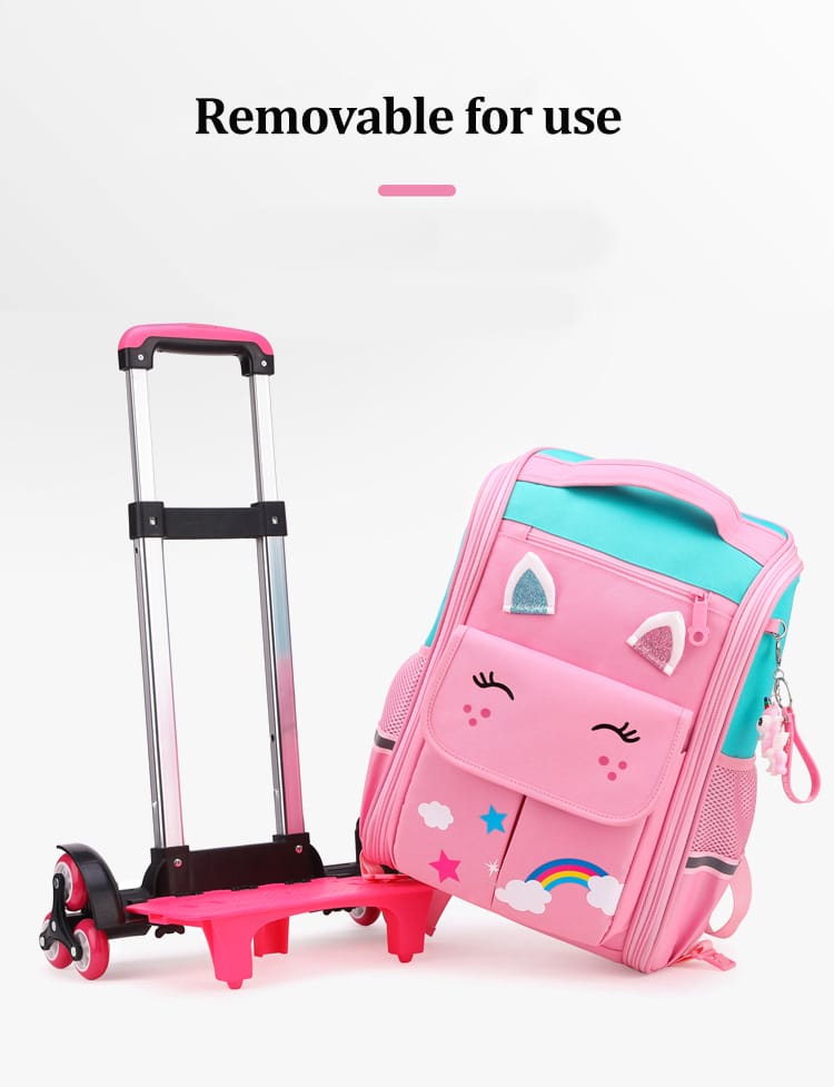 School Bag Student High Capacity Rolling Backpack