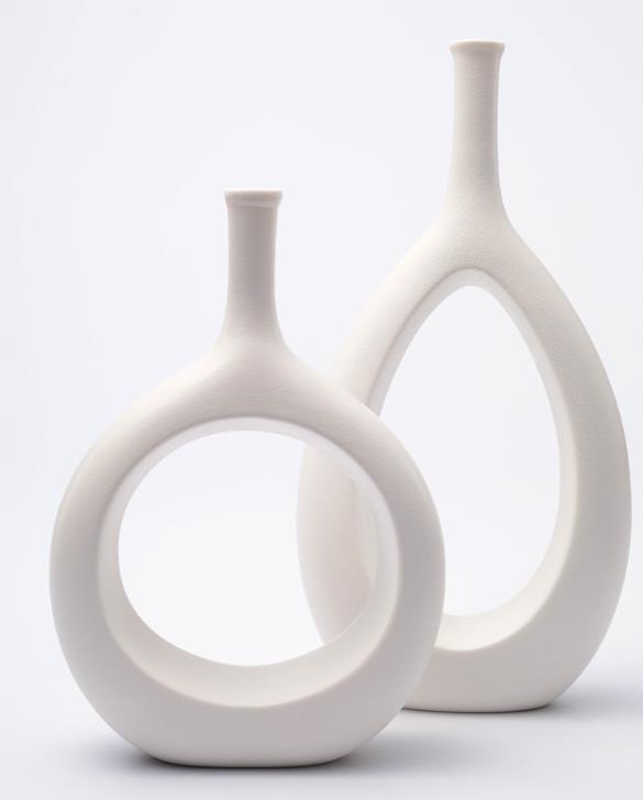 2 in1 Ceramic Bottle Flower Vase Decor