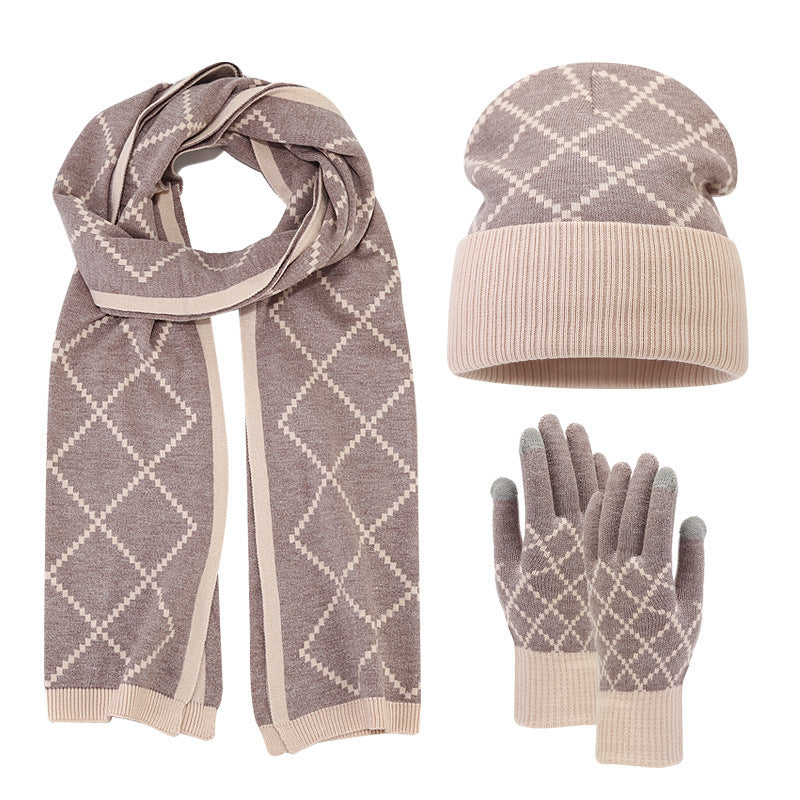 CASHMERE 3 IN 1 WINTER SET HAT,SCARF AND GLOVES