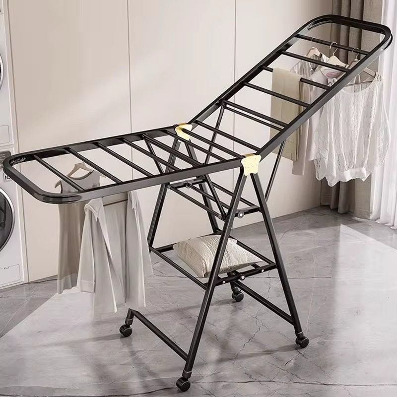Black Movable Outdoor Drying Rack (with wheels)