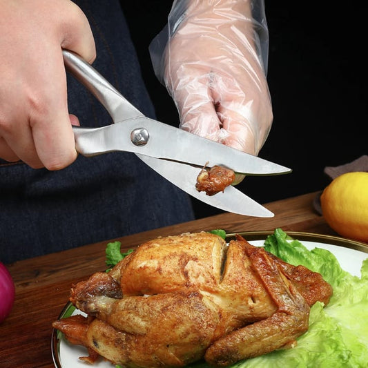 Multi-Functional Stainless Steel Chicken Bone Scissors, Extra Large Heavy-Duty Kitchen Shears for Home Use and BBQ