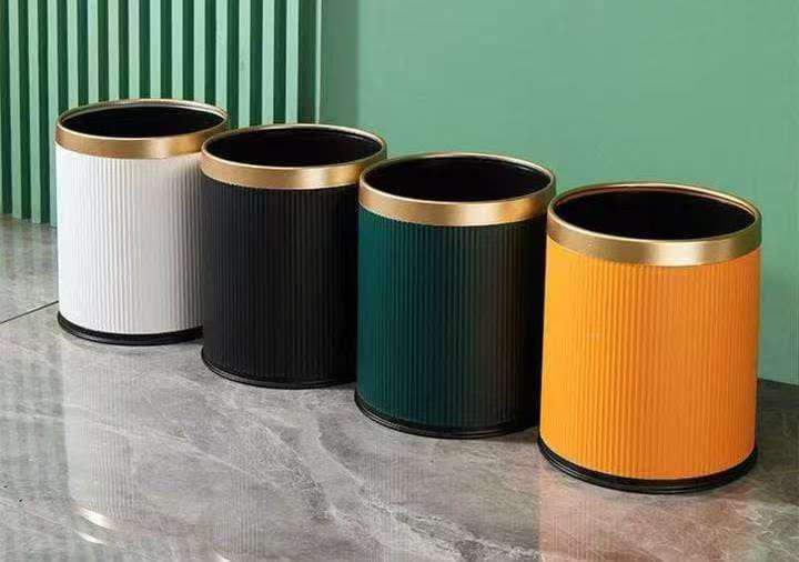 12L Cylindrical Exquisite Plastic Trash Can/ Dustbin
