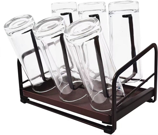 Modern Glass Cup Holder Set
