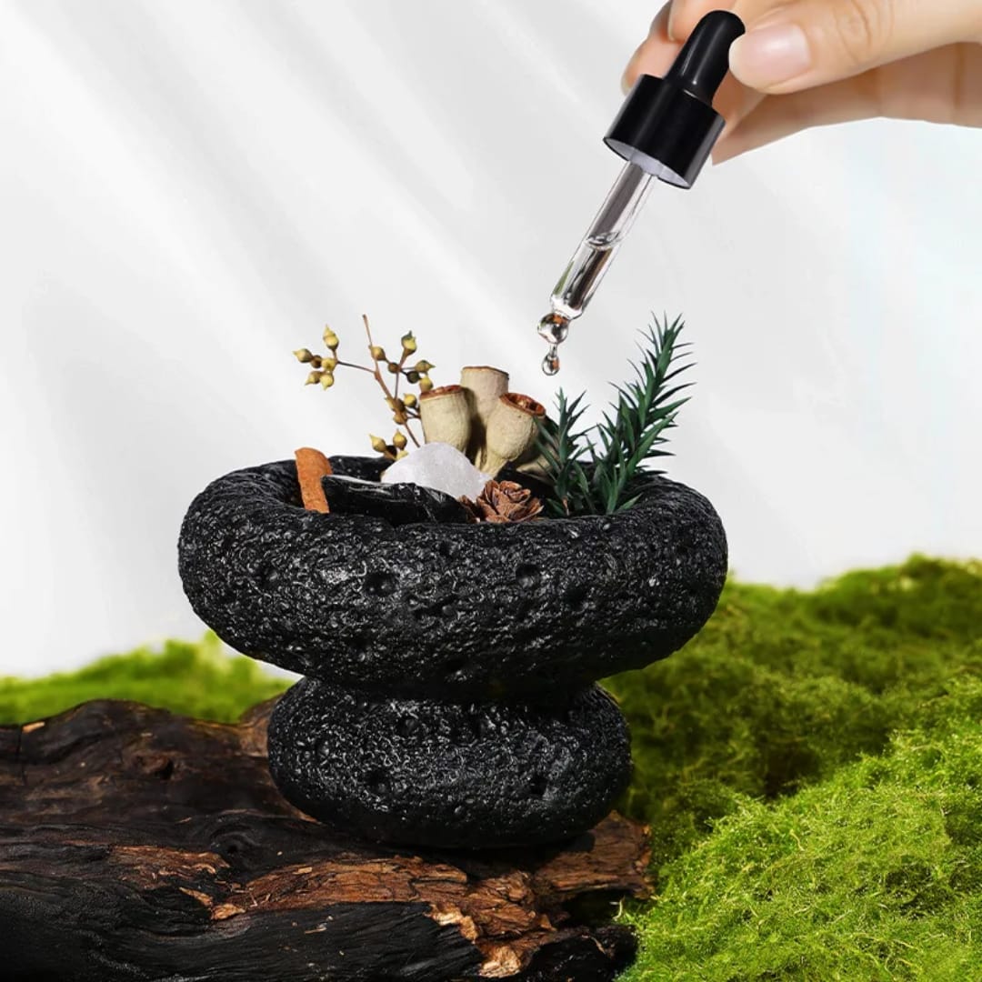 Mushroom Shaped Stone Essential Oil Diffusers Gift Pack