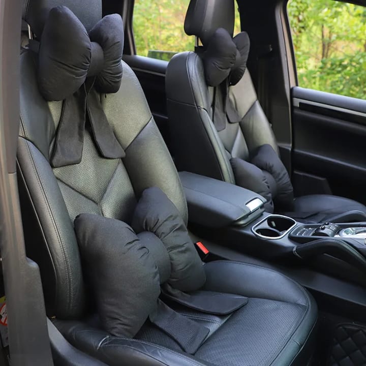 Luxury Bow car seat cushion set
