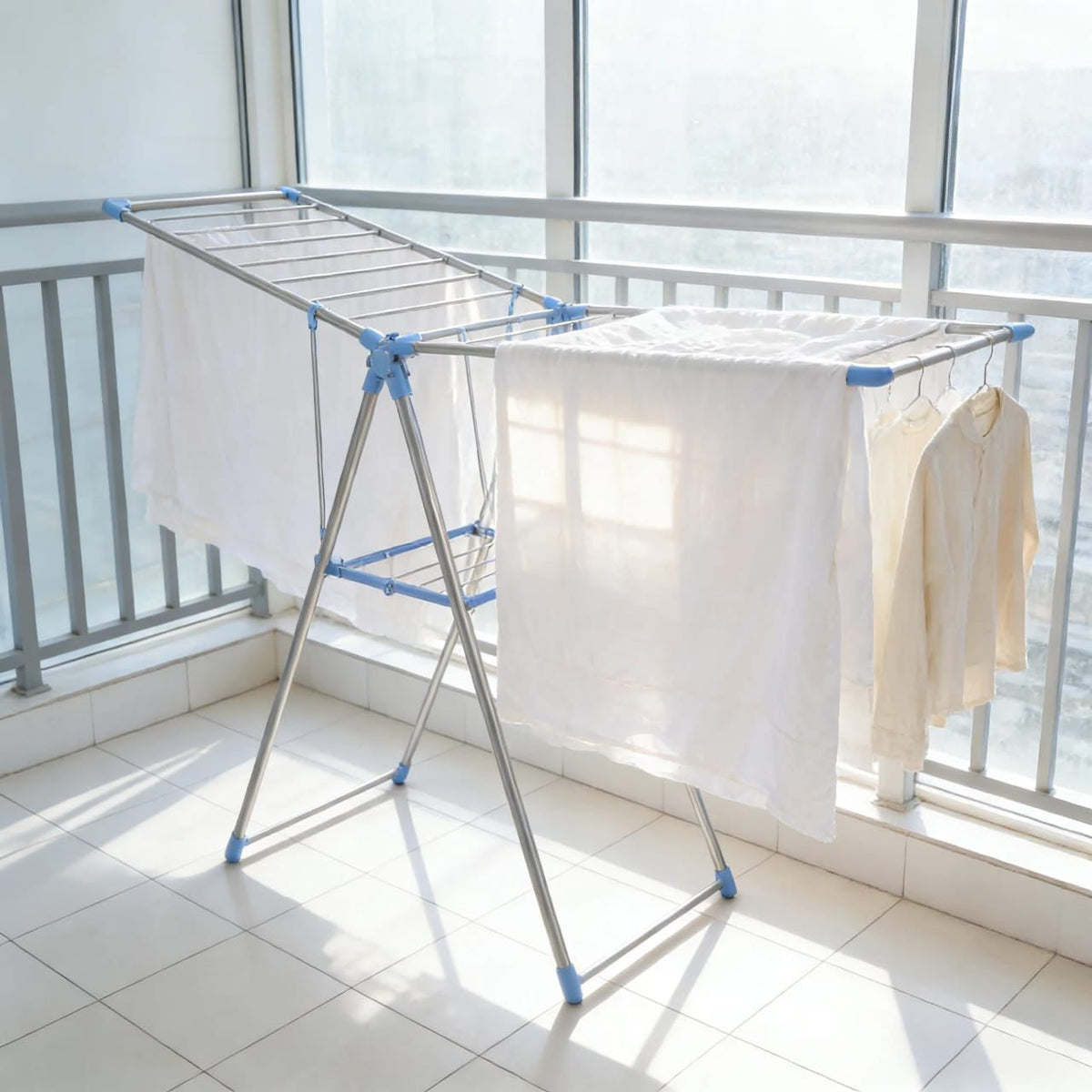 HEAVY DUTY & BIG SIZE Portable Stainless Steel Cloth Drying rack