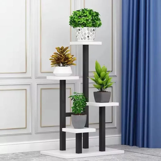 Multi layer wooden floral display rack