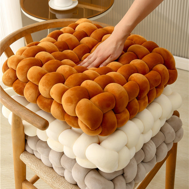 Scandinavian Ins Cushion Woven Pillow Square Plush Home Cushion Sofa Cushion Decorative Bay Window Cushion