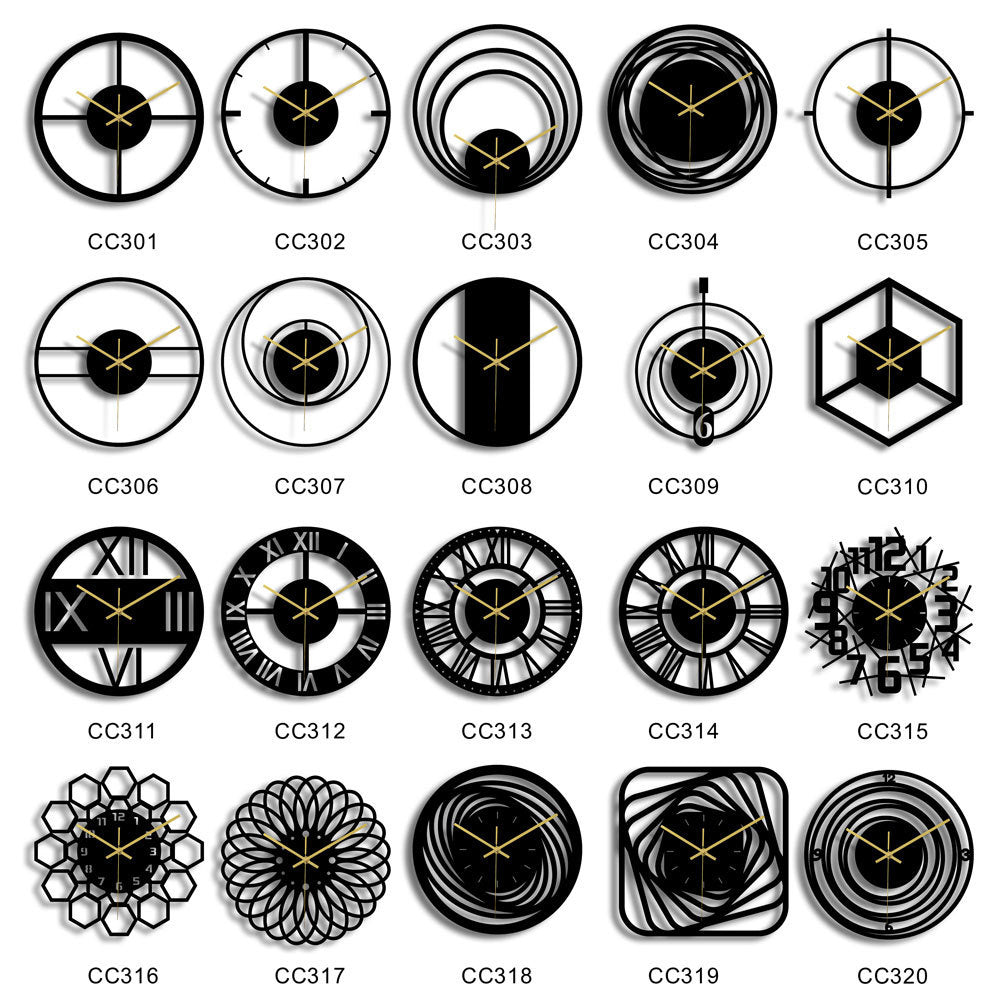 Fashion wall decor Wall Clock 3D Dimensional Black Acrylic Round Digital Wall Clock For Home Decoration Wall Clock