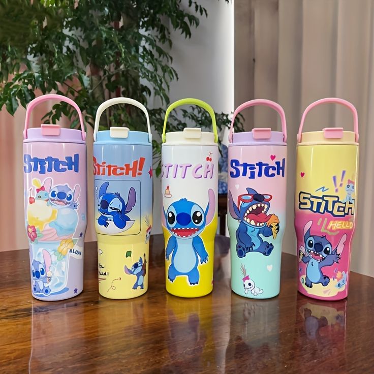 Customized Cartoon Character Insulated Stainless Steel Tumbler with a portable handle