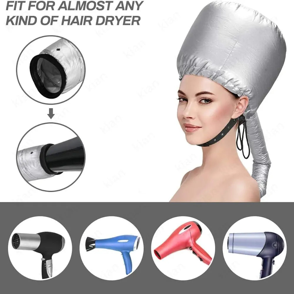 Portable bonnet hair dryer attachment