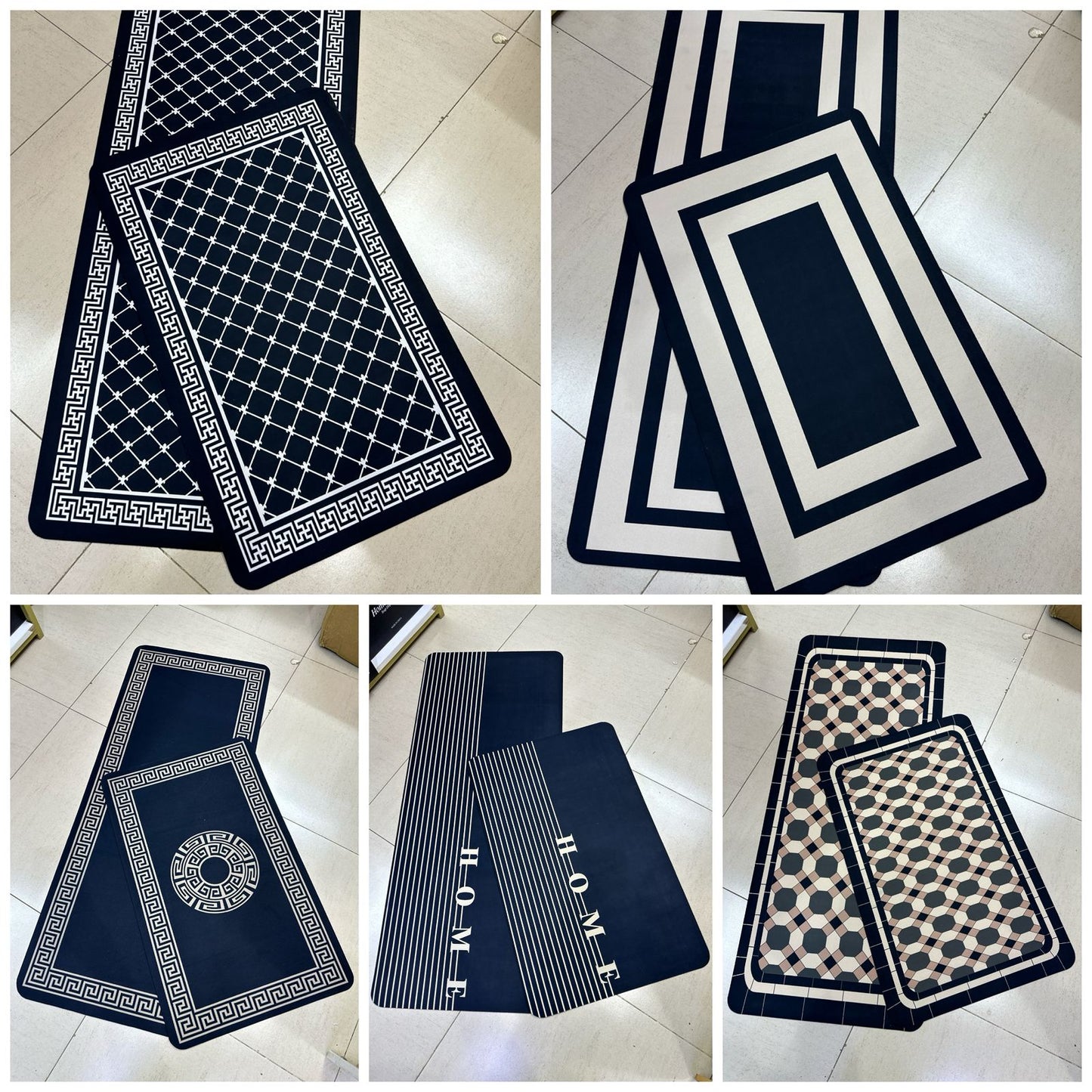2 pc set rubber ( diatom) kitchen mats