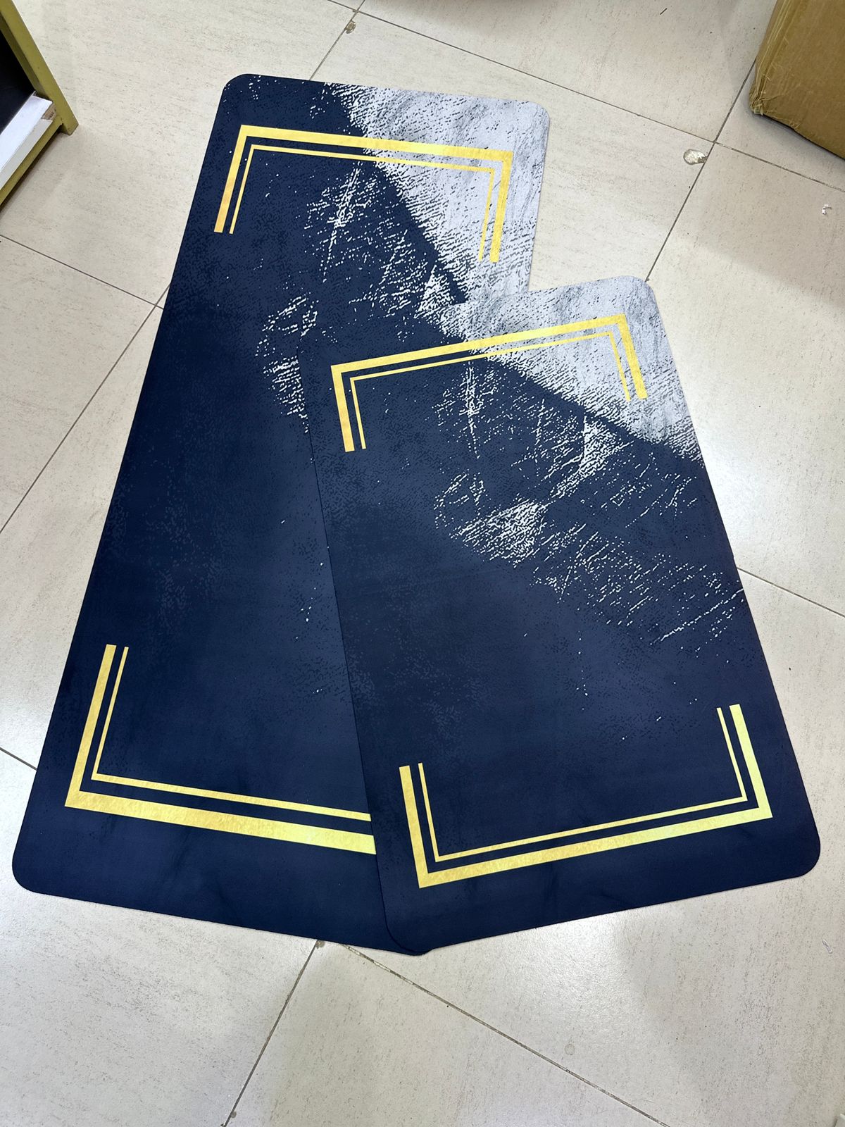 2 pc set rubber ( diatom) kitchen mats