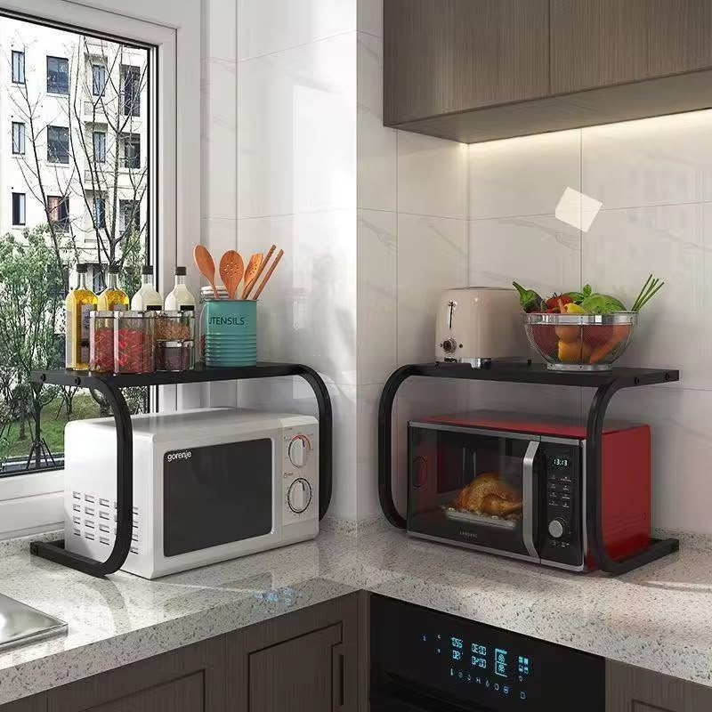 *1 Tier Metallic Microwave organizer shelf / Stand