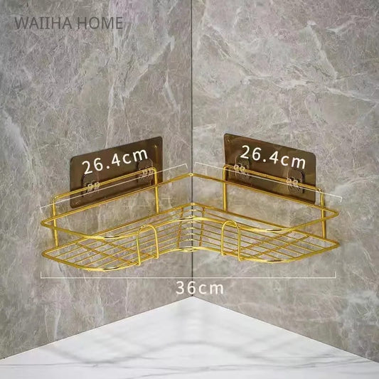 Gold Metal Bathroom Shelf /Corner Shelf