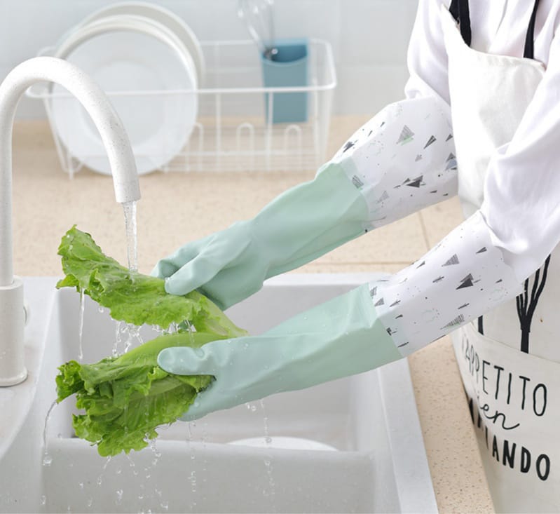 Long silicon waterproof kitchen/household gloves 550/- pair