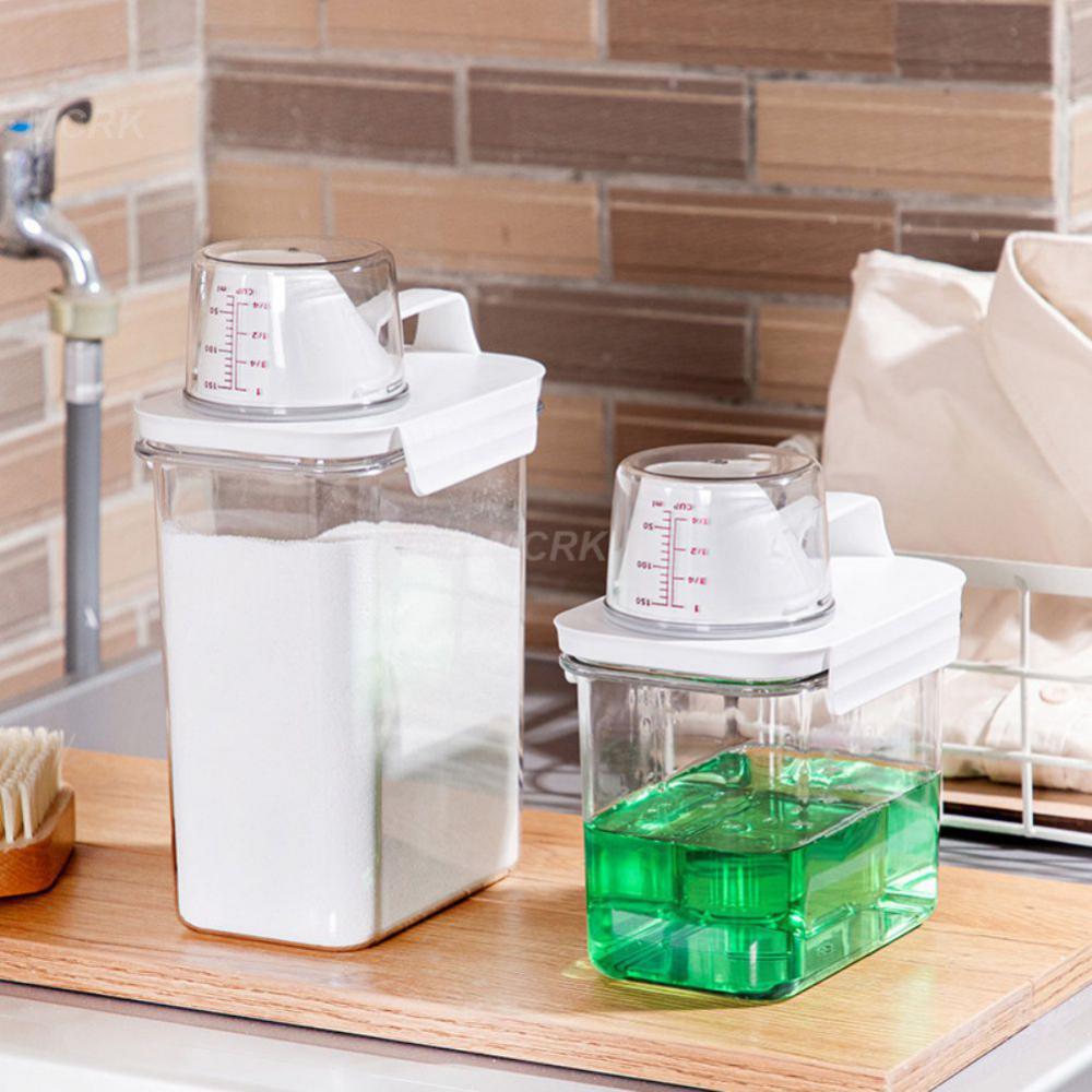 Acrylic laundry detergent storage container