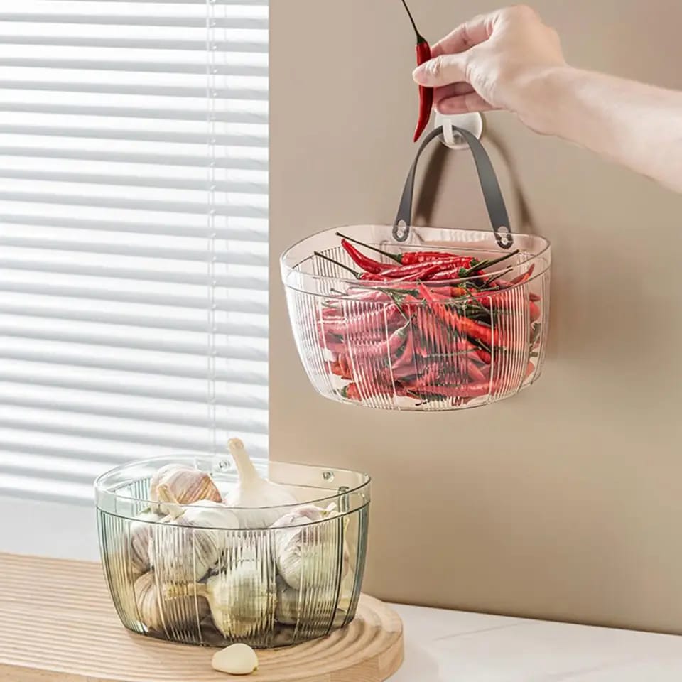 Large Capacity Wall-mounted Storage Basket Onion Garlic Kitchen Office Bathroom  Storage Basket