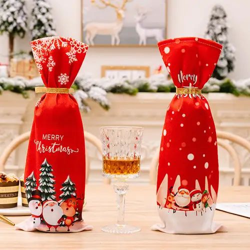 Gift / Wine bottle cover/ Christmas Gift bag