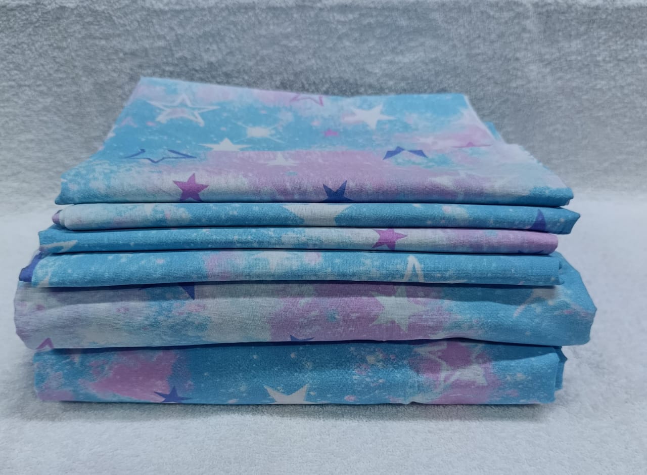 6pcs both printed bedsheets, two flat sheet and four pillowcases size 7*8