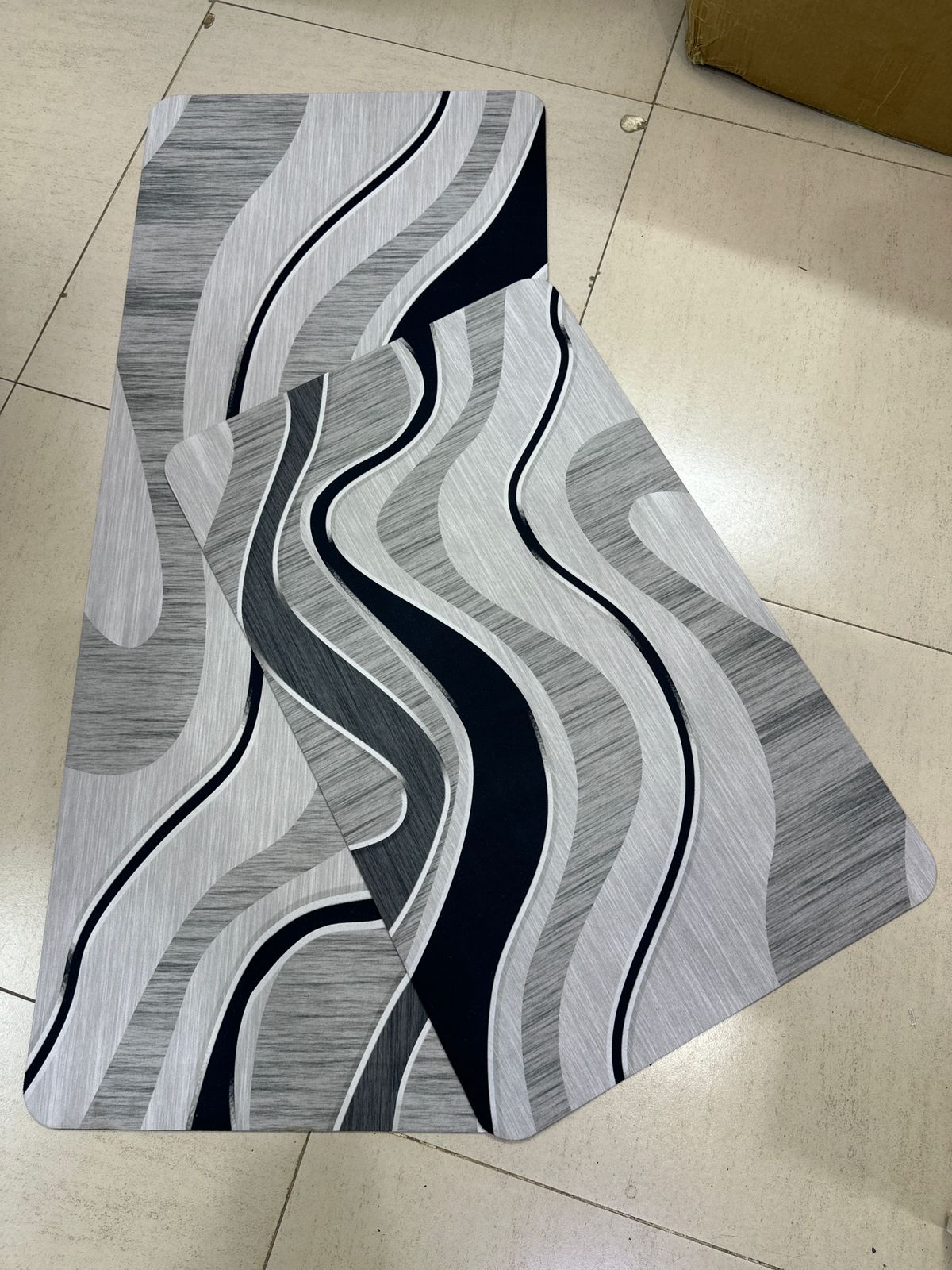 2 pc set rubber ( diatom) kitchen mats
