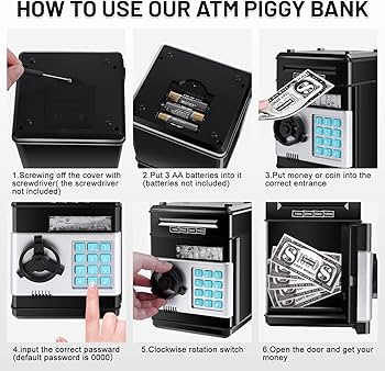 Electronic kids piggy bank