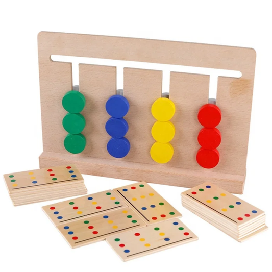 Kids Wooden Four-Color Game Color